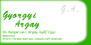 gyorgyi argay business card